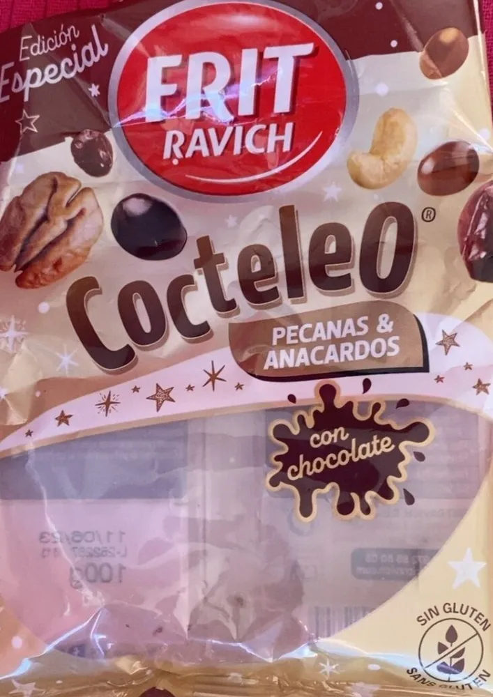 Cocteleo, pecanas y anacardos con chocolate
