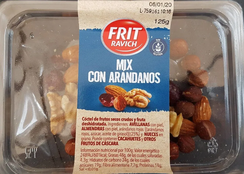 Mix con arandanos