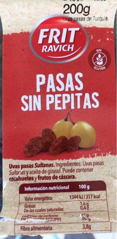 Pasas sin pepitas