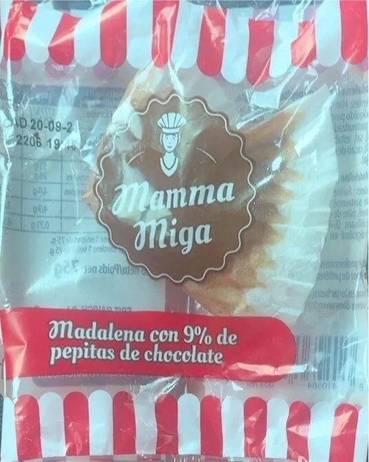 Madalena con 9% de pepitas de chocolate