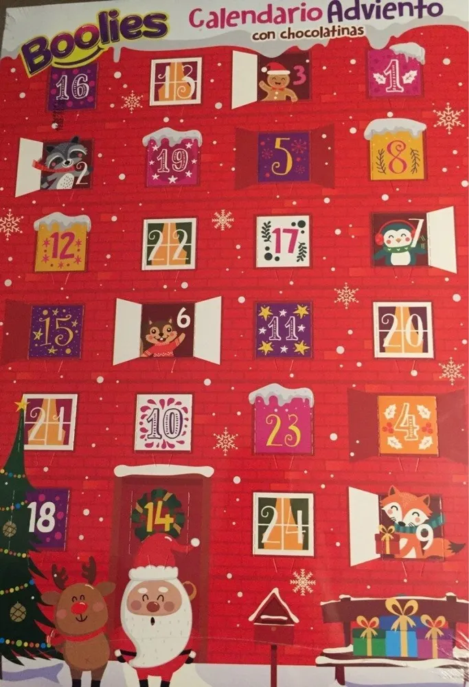 Calendario adviento con chocolatinas