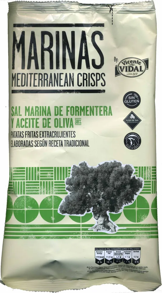 Patatas fritas lisas "Marinas" Con aceite de oliva