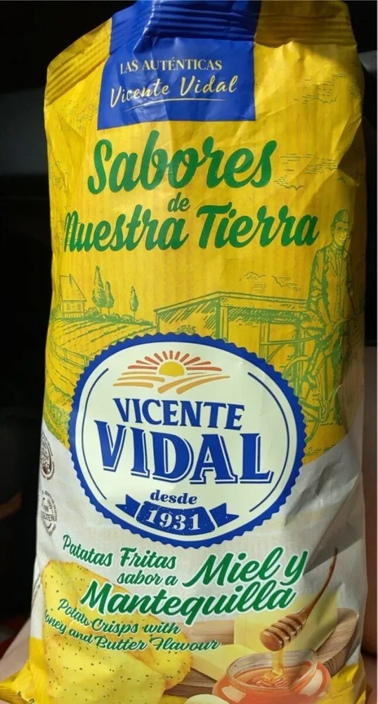Patatas fritas sabor a miel y mantequilla