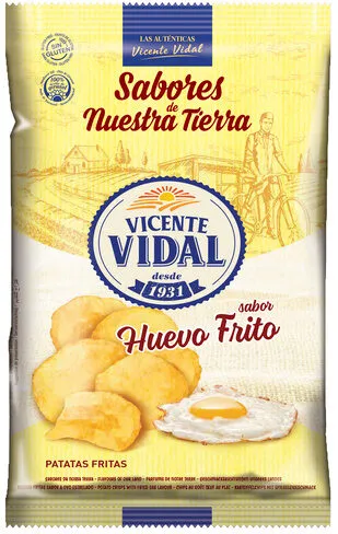 Patatas fritas sabor huevo frito