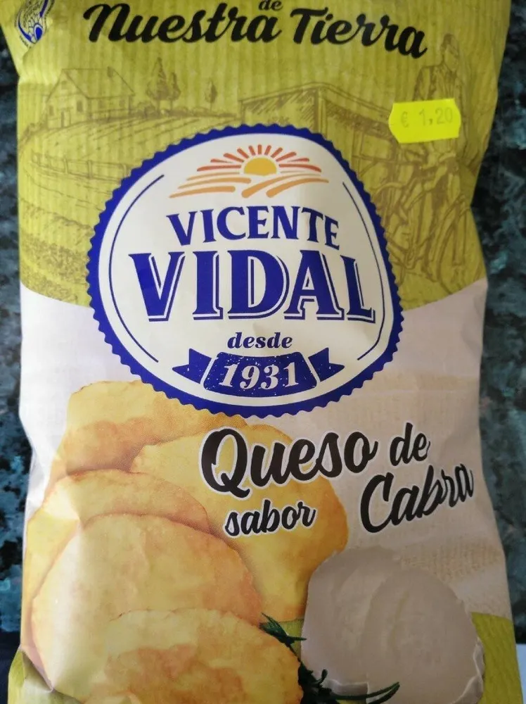 Patatas fritas sabor queso de cabra