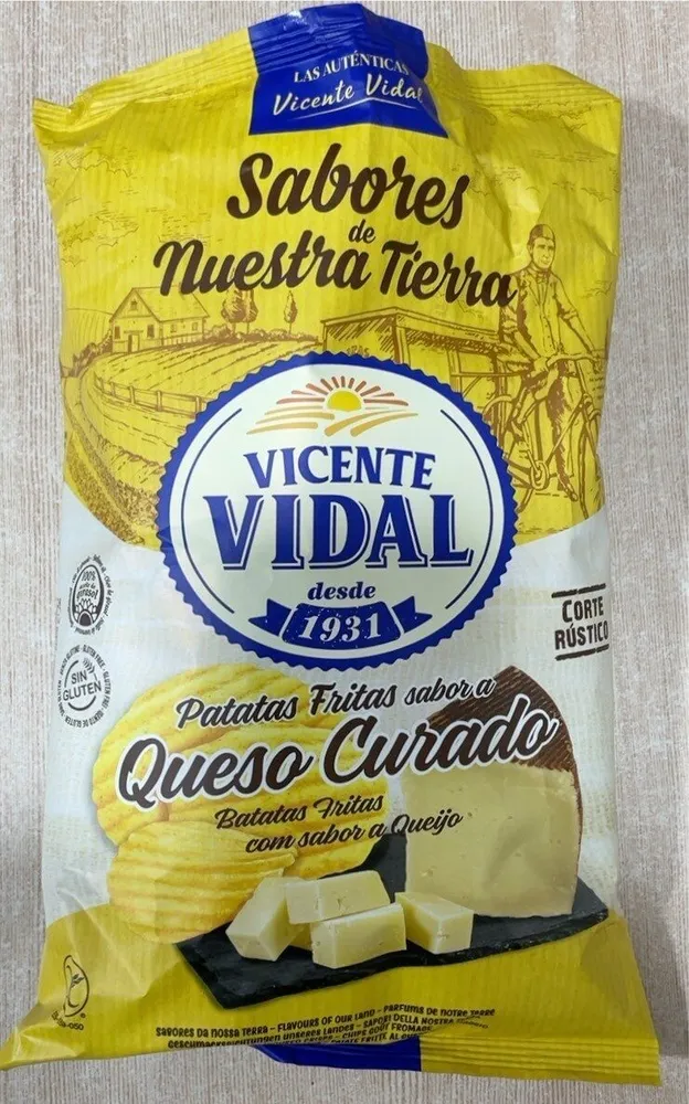 Patatas fritas sabor a queso curado