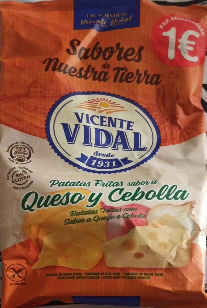 Patatas fritas sabor queso y cebolla