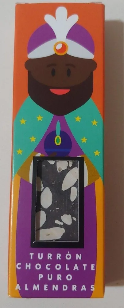 Turron chocolate negro puro con almendras
