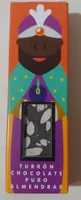 Turron chocolate negro puro con almendras