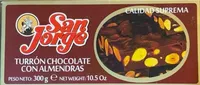 Turrón de chocolate con almendras