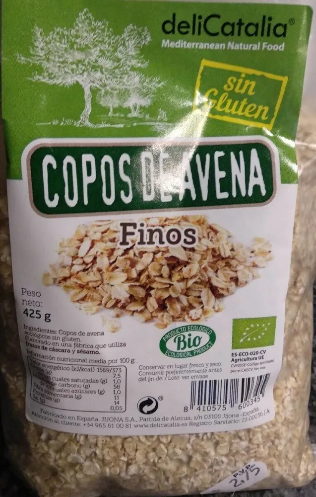 Copos de avena finos
