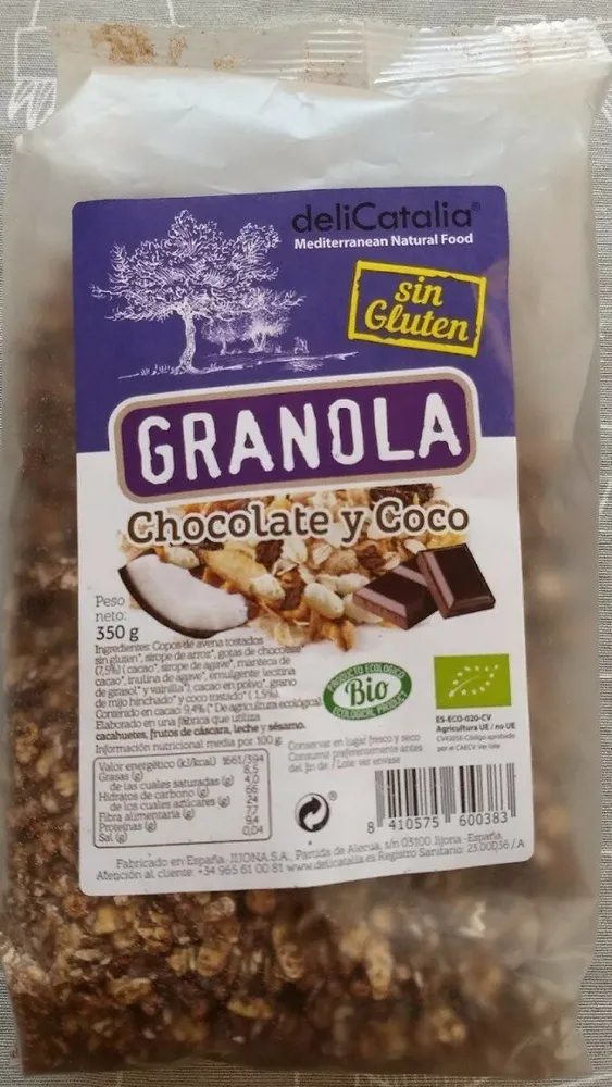 Granola chocolate y coco