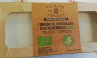 Turrón de chocolate con almendras