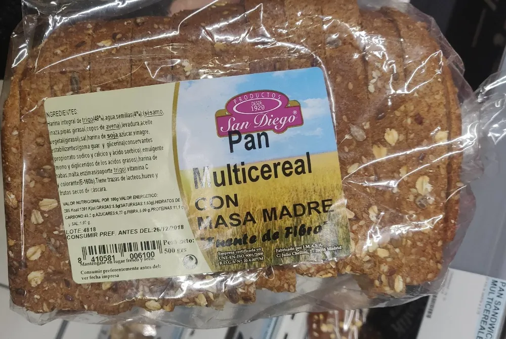 Pain multicereal con masa madre