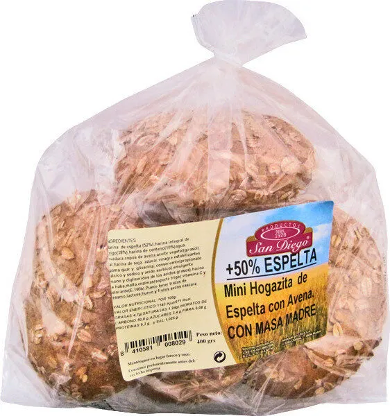 Mini hogacitas de espelta con avena y masa madre