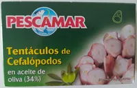 Tentáculos de Cefalópodos en aceite de oliva (34%)