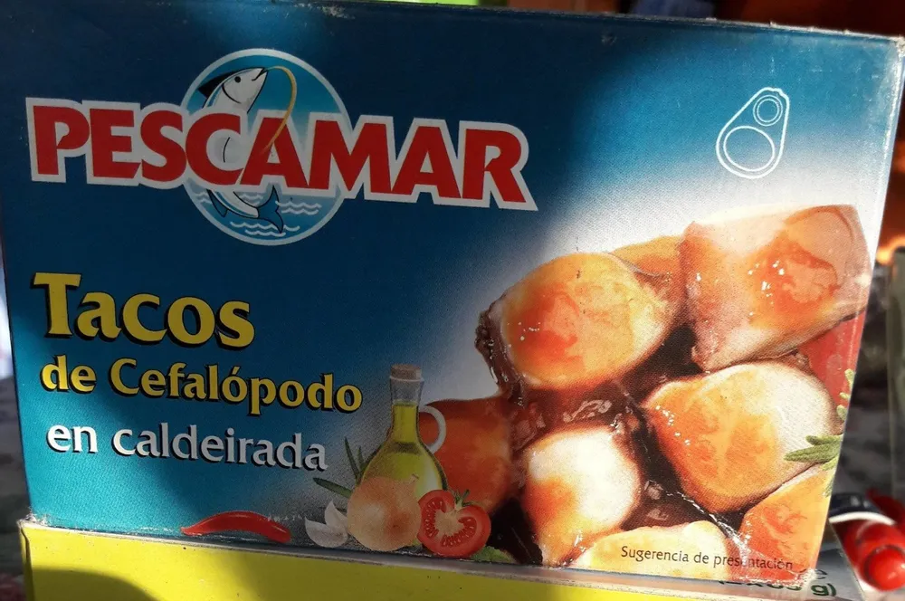 Tacos de cefalópodo en caldeirada