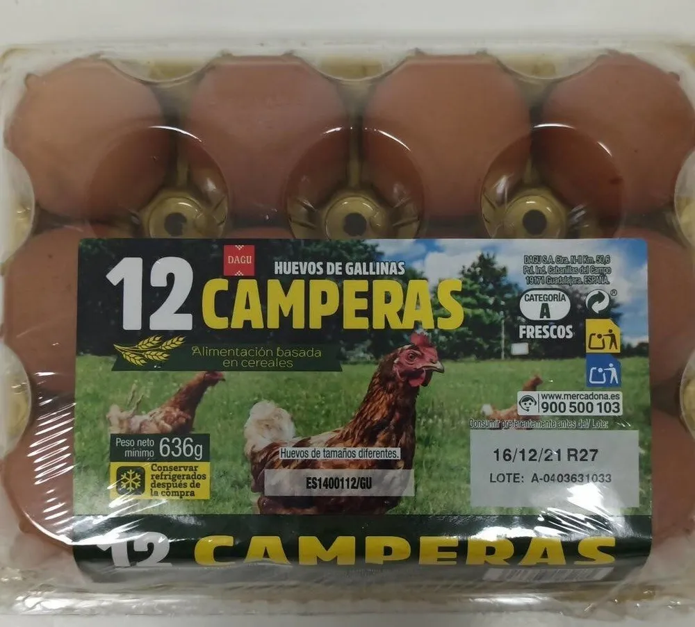 Huevos de gallinas camperas