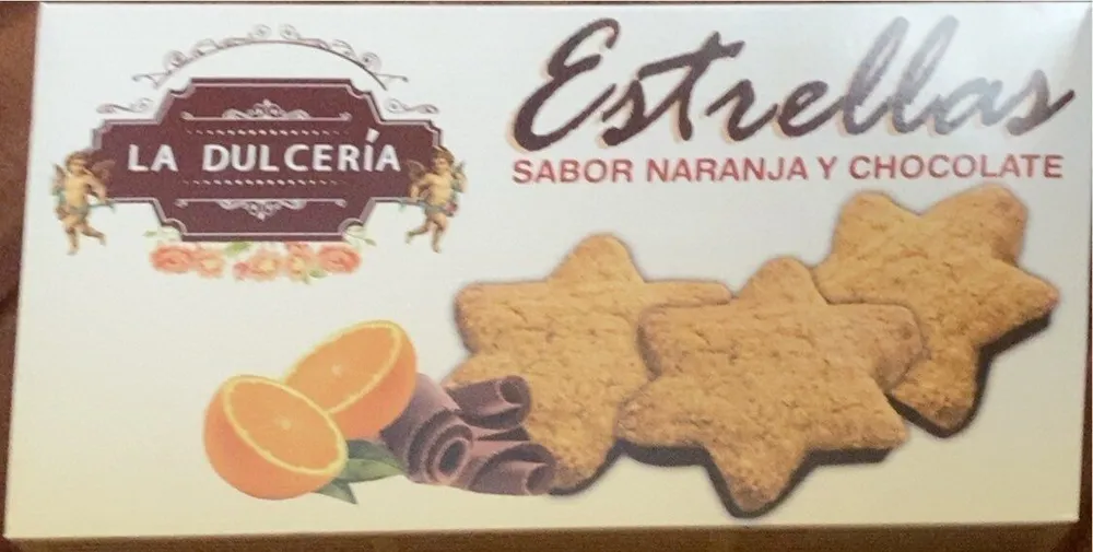 Estrellas sabor naranja y chocolate