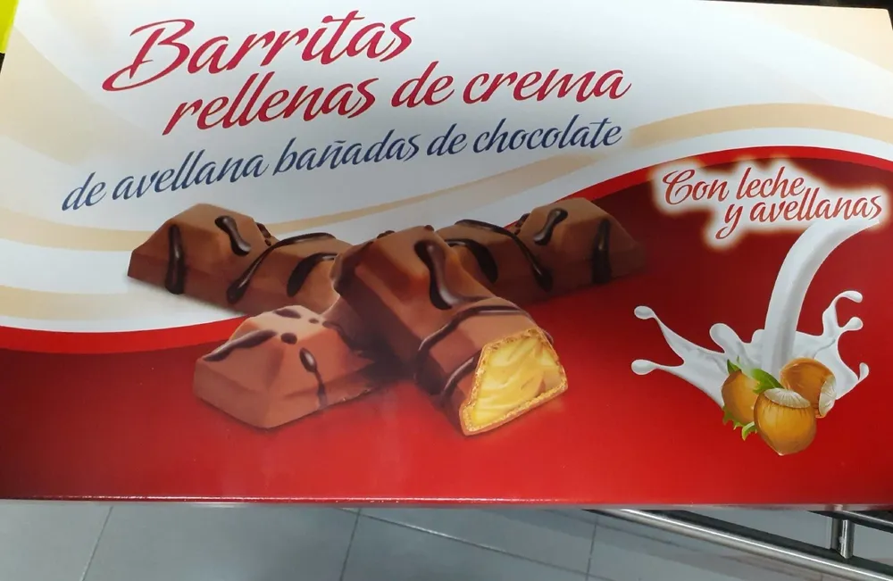 Barritas rellenas de crema