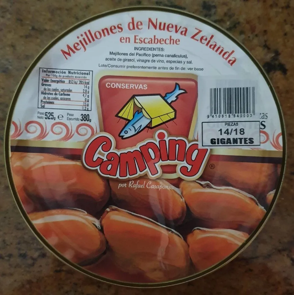 Mejillones en escabeche de Nueva Zelanda
