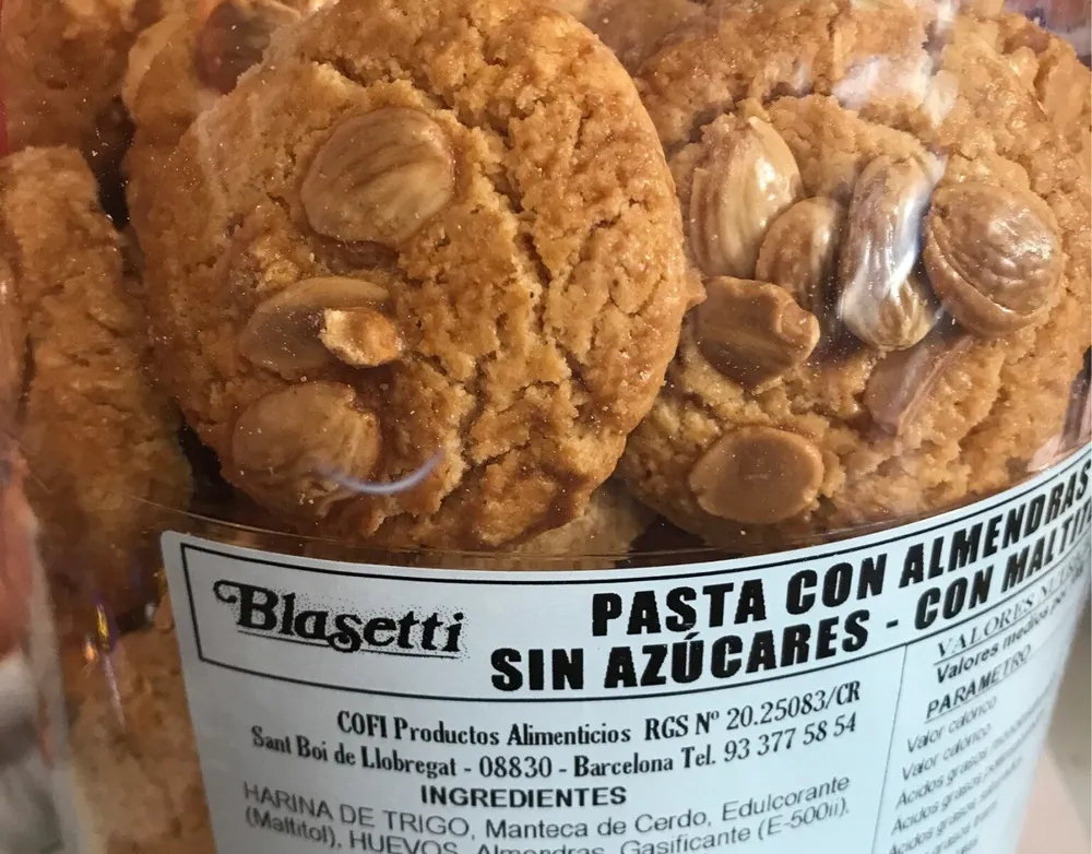 Pasta con almendra sin azucares