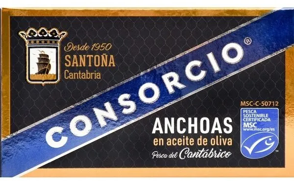 Anchoas del cantábrico en aceite de oliva