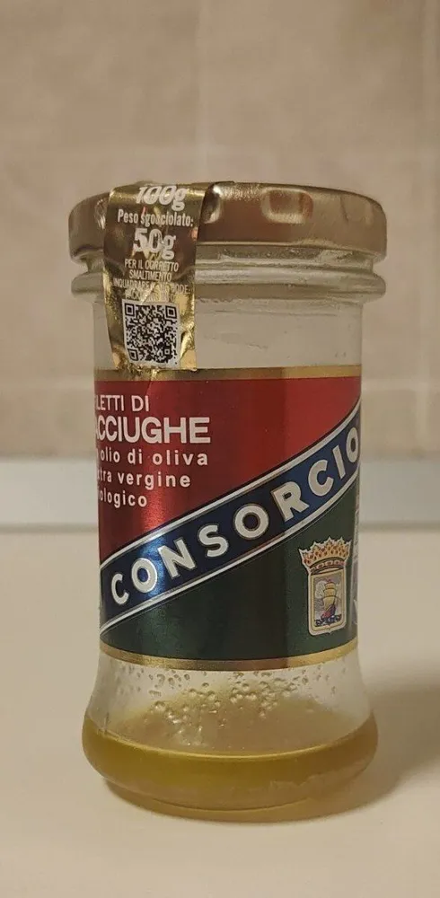 Filetti di acciughe in olio di oliva extra vergine biologico