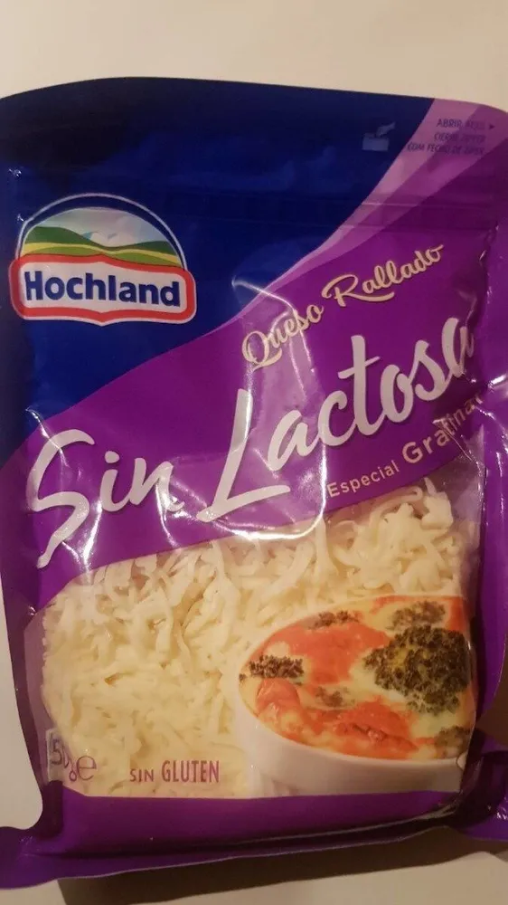 Queso Rallado (Sin lactosa, sin gluten) Especial gratinar