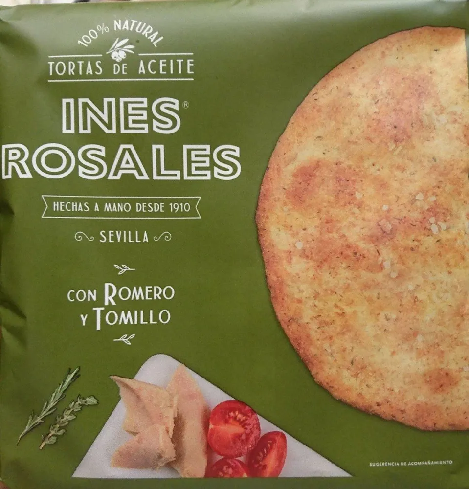 Tortas de aceite 100% natural con tomillo y romero paquete 180 g
