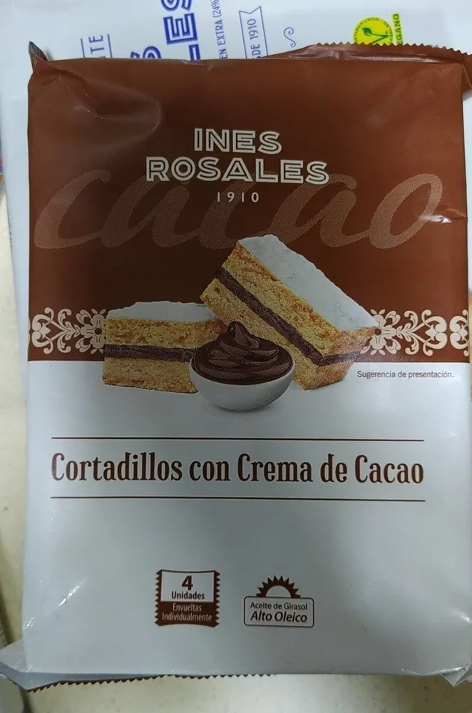 Cortadillos con crema de cacao