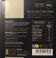 Bloc de foie gras de pato trufado
