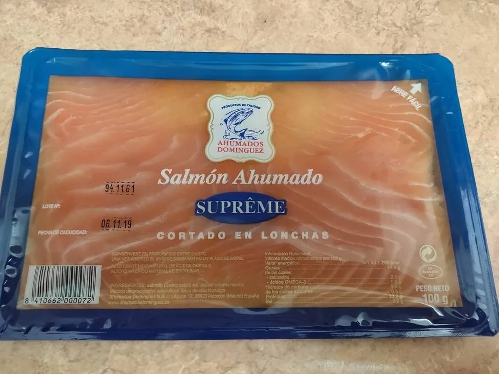 Salmón ahumado lonchas