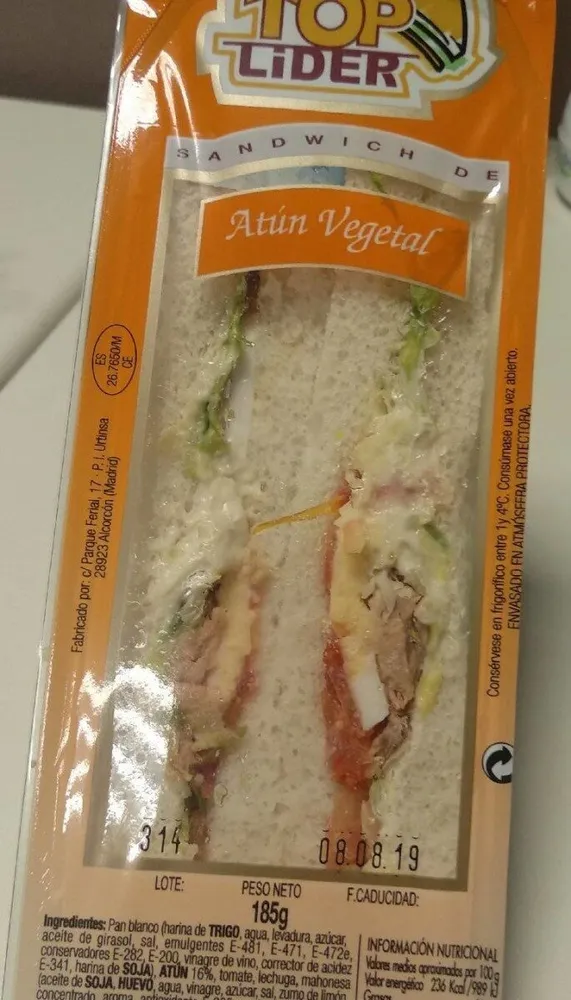 Sandwich vegetal