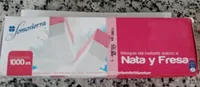 Bloque helado de sabor a Nata y Fresa