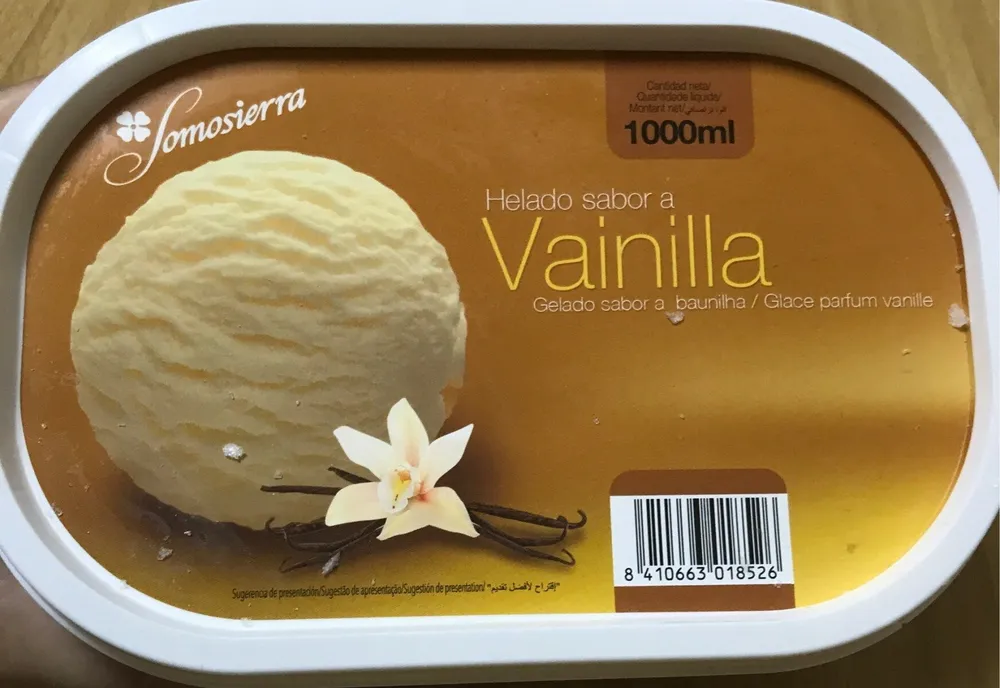 Helado sabor vainilla