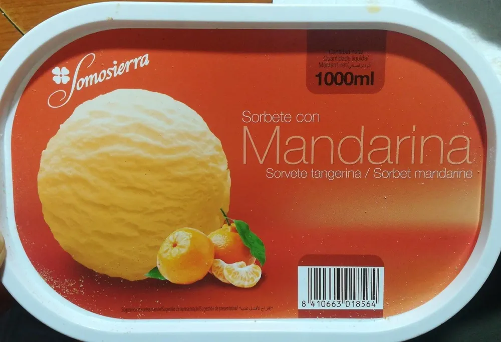 Sorbete de mandarina