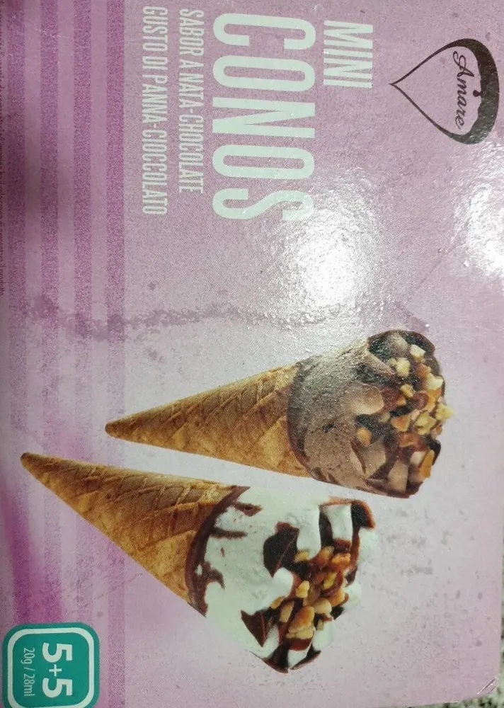 Mini Conos sabor a nata-chocolate