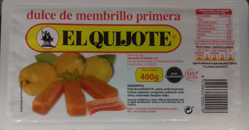 Dulce de membrillo primera