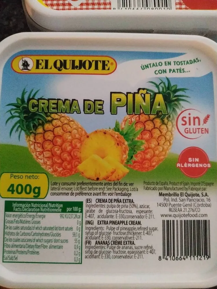 Crema de piña