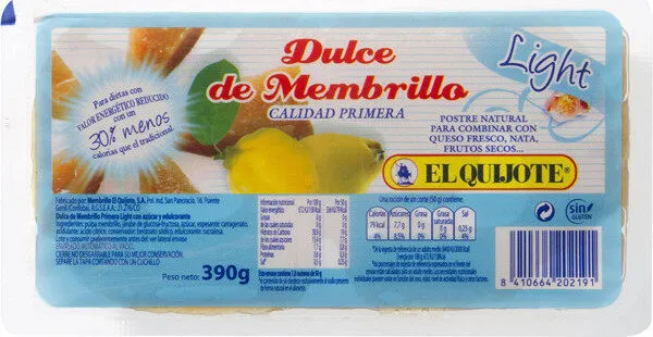 Dulce de membrillo light