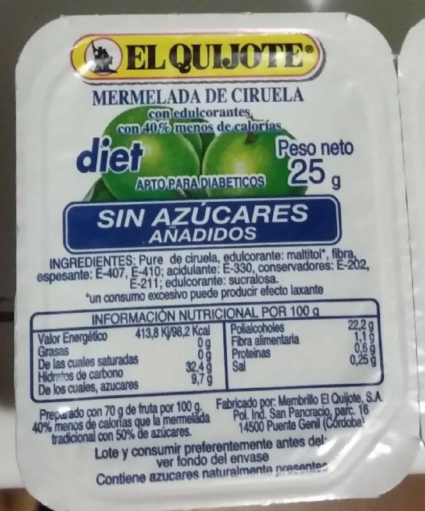 Mermelada diet de ciruela