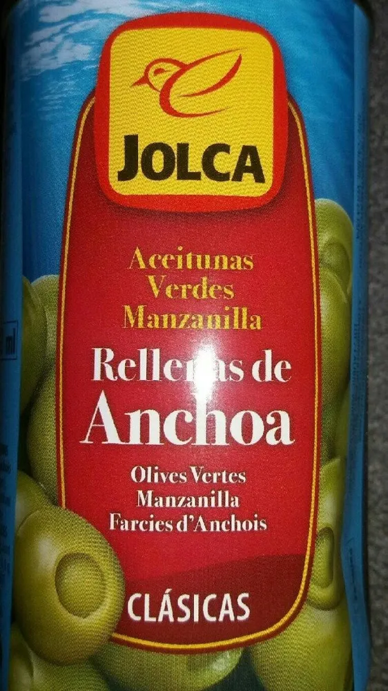 Aceitunas verdes rellenas de anchoa