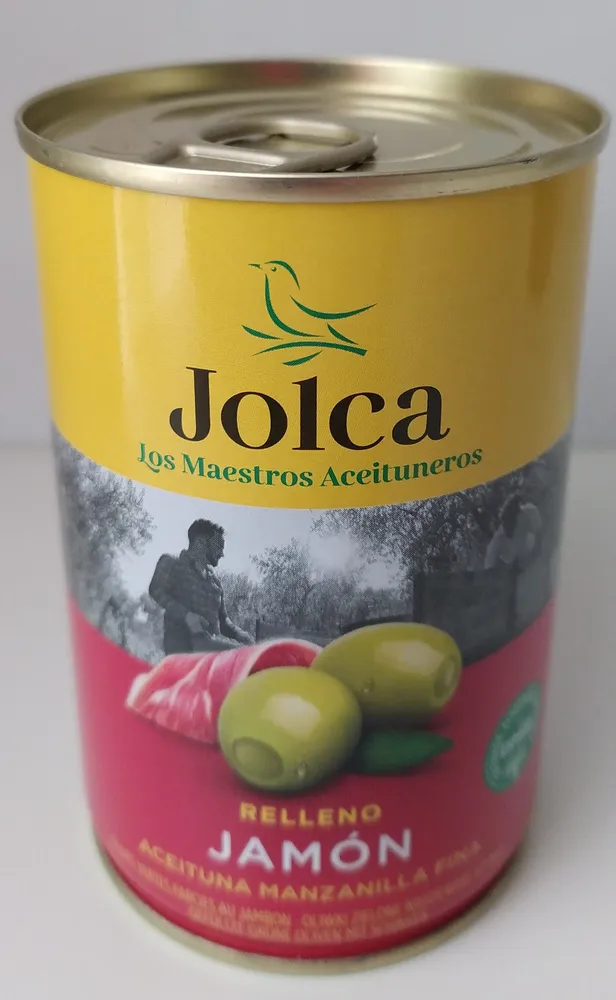 Aceituna manzanilla fina, relleno jamón