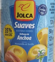 Aceitunas verdes rellenas de anchoa suaves