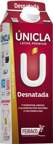Leche desnatada uht