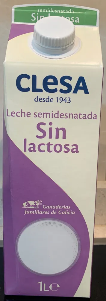 Leche Sin Lactosa Semidesnatada
