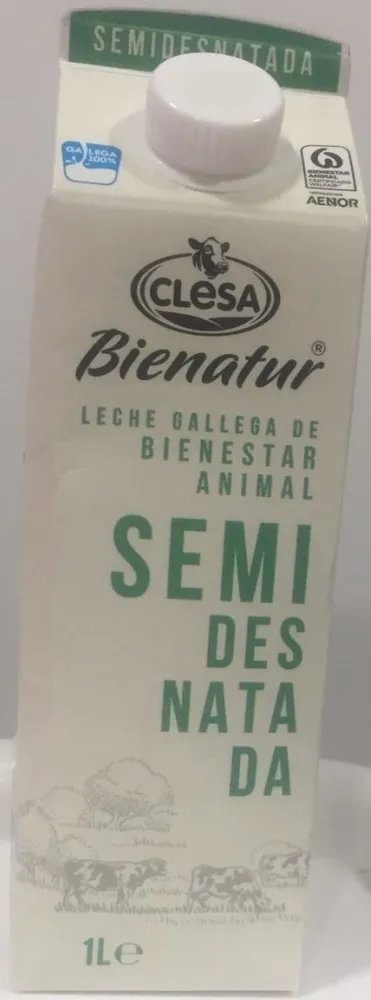 Bienatur leche semidesnatada