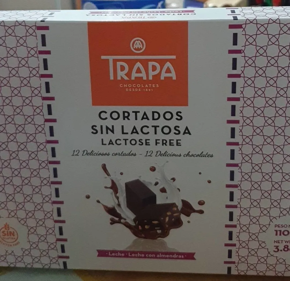Bombones cortados sin lactosa