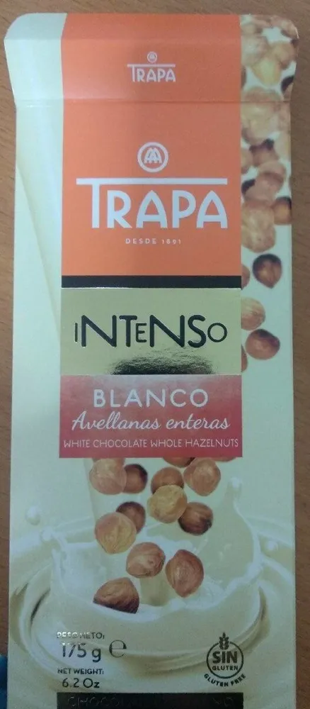 Chocolate blanco avellanas enteras